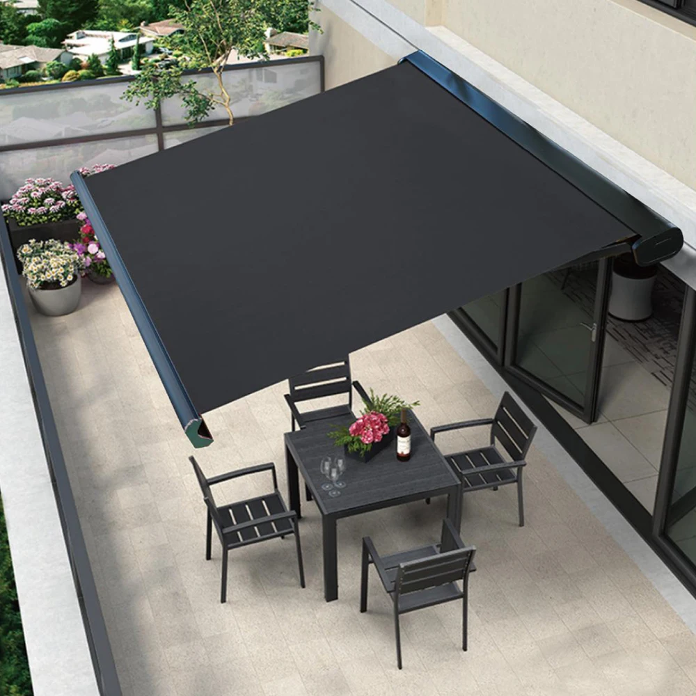 Modern Electric Retractable Roof Awning Waterproof Full Cassette Awnings for Outdoor Balcony Aluminum Alloy Frame Polyester Sail
Modern Electric Retractable Roof Awning Waterproof Full Cassette Awnings for Outdoor Balcony Aluminum Alloy Frame Polyester Sail