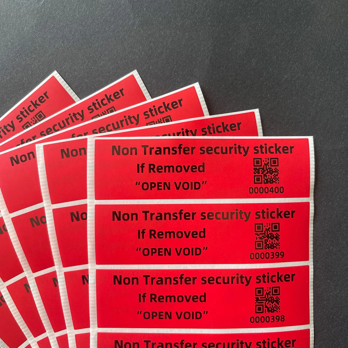 Красная защитная гарантийная наклейка-пломба с QR-кодом и серийным номером, 100% защита от вскрытия, 90x25 мм
Красная защитная гарантийная наклейка-пломба с QR-кодом и серийным номером, 100% защита от вскрытия, 90x25 мм