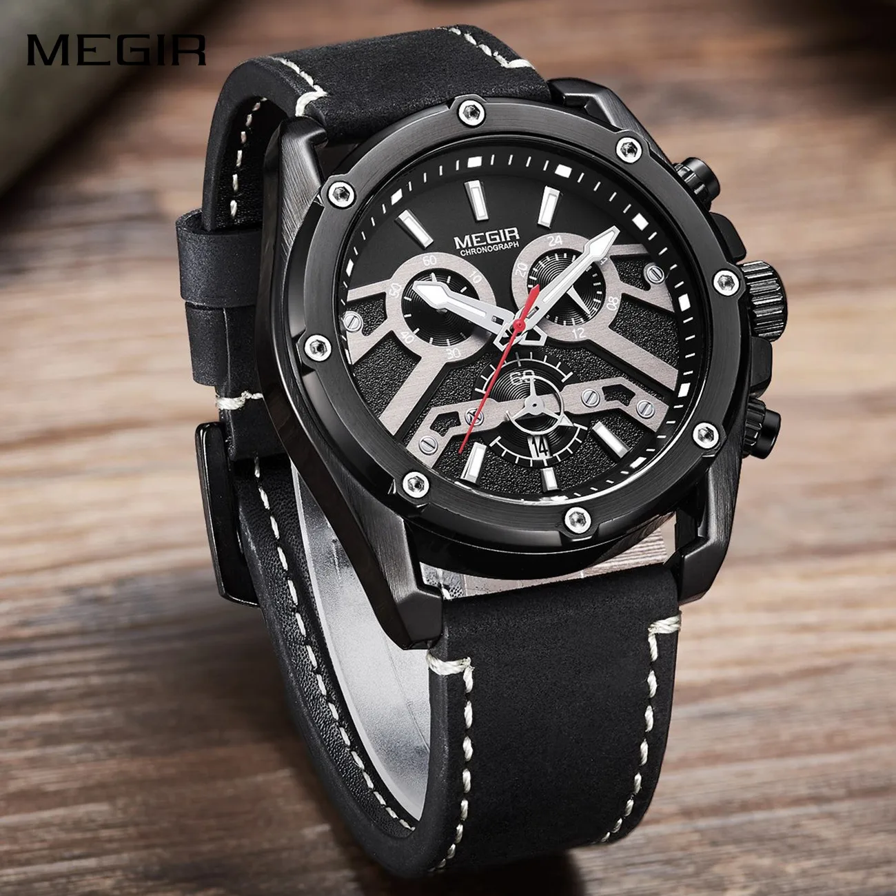 Мужские спортивные часы MEGIR класса люкс, многофункциональные, с циферблатом 48 мм, хронограф, водонепроницаемые, кварцевые, с календарем, Relogio
Мужские спортивные часы MEGIR класса люкс, многофункциональные, с циферблатом 48 мм, хронограф, водонепроницаемые, кварцевые, с календарем, Relogio