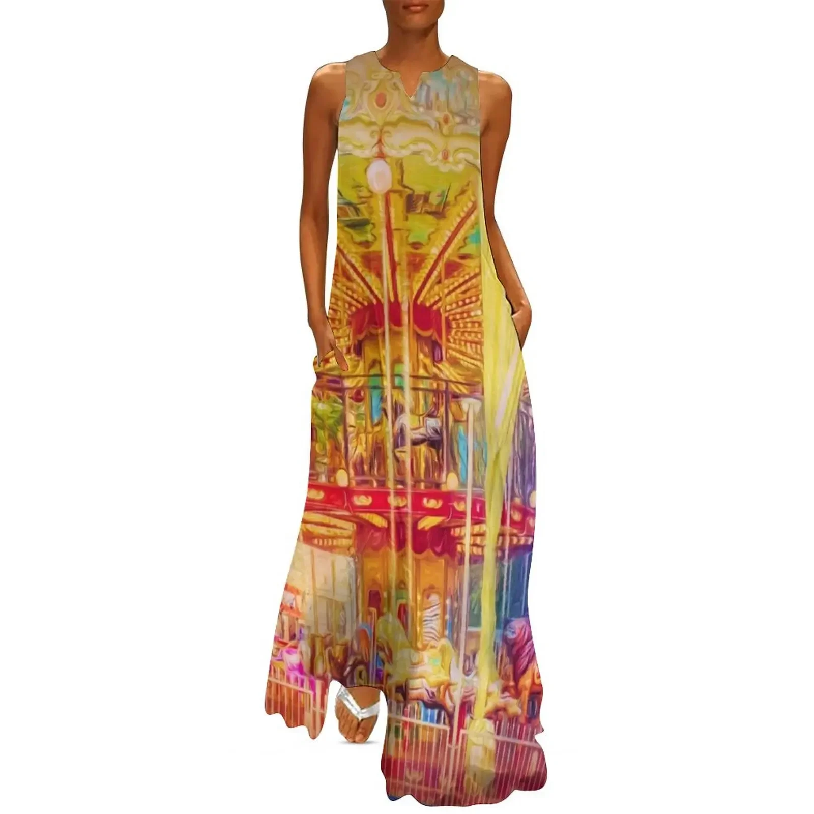 Carousel Long Dress Female clothing Women's dress elegant chic women dresses promotion prom dress
Carousel Long Dress Female clothing Women's dress elegant chic women dresses promotion prom dress