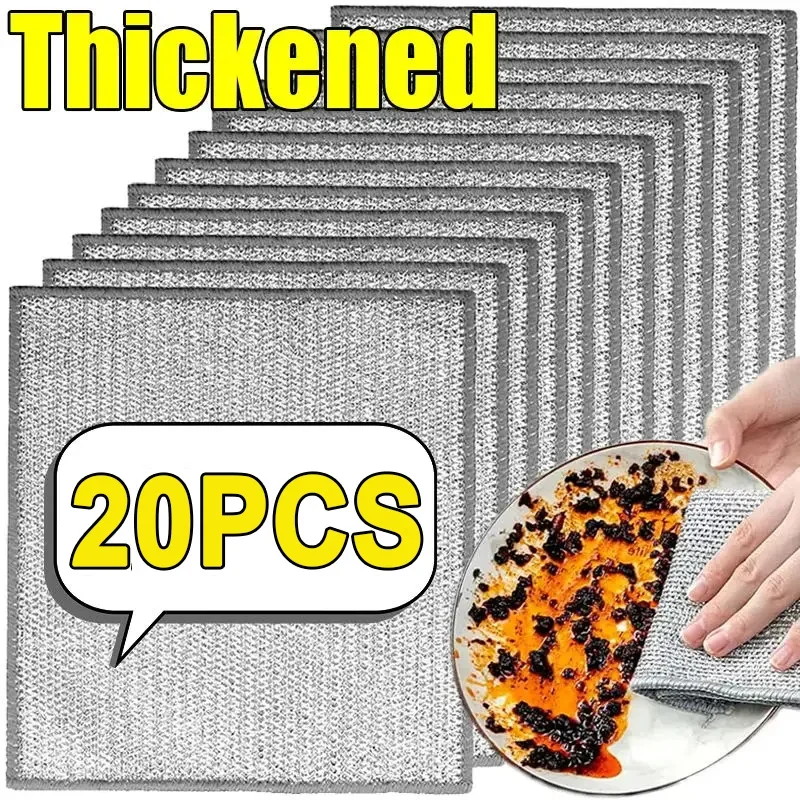 20/2pcs Thickened Steel Wire Cleaning Cloth Double -layer Non -stick Oil Iron Dishrag Kitchen Pan Pot Dishes Cloths Rags Rags
20/2pcs Thickened Steel Wire Cleaning Cloth Double -layer Non -stick Oil Iron Dishrag Kitchen Pan Pot Dishes Cloths Rags Rags