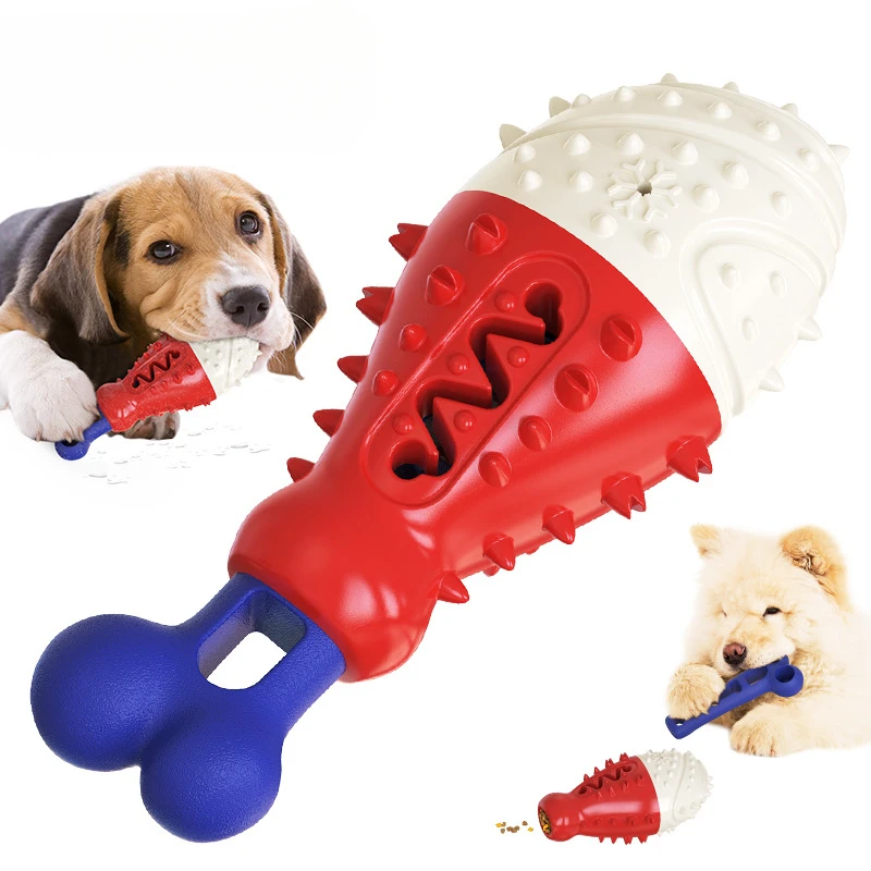 Dog Chew Toys Cooling Molar Cleaning Teeth Chicken Drumstick Multifunctional Relieve Anxiety Water Floating Food Dispenser Toys
Dog Chew Toys Cooling Molar Cleaning Teeth Chicken Drumstick Multifunctional Relieve Anxiety Water Floating Food Dispenser Toys