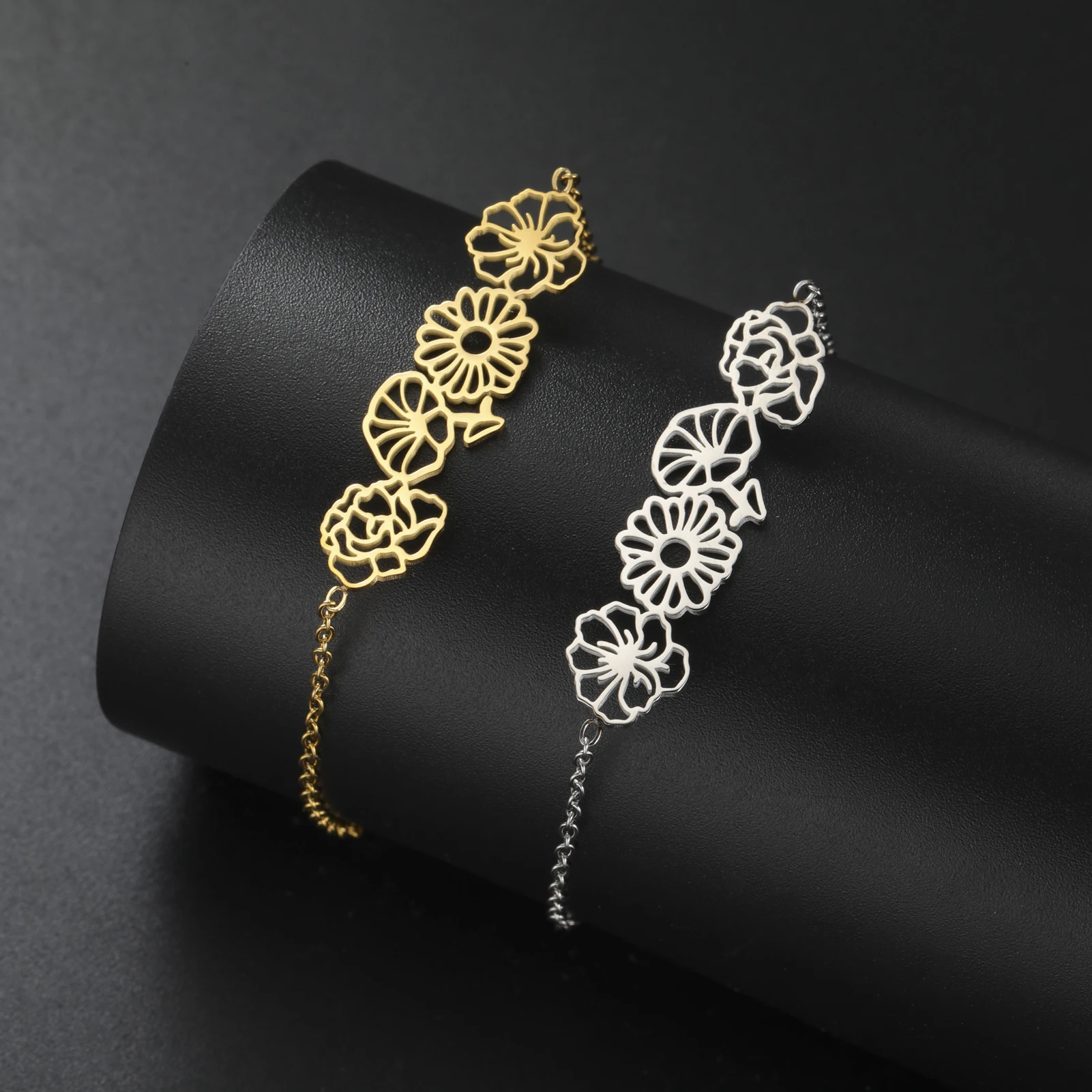 Amaxer Custom Gold Color Birth Flower Bracelet Dainty Birth Flower Bracelet for Women Girls Dainty Minimalist Jewelry Gifts
Amaxer Custom Gold Color Birth Flower Bracelet Dainty Birth Flower Bracelet for Women Girls Dainty Minimalist Jewelry Gifts