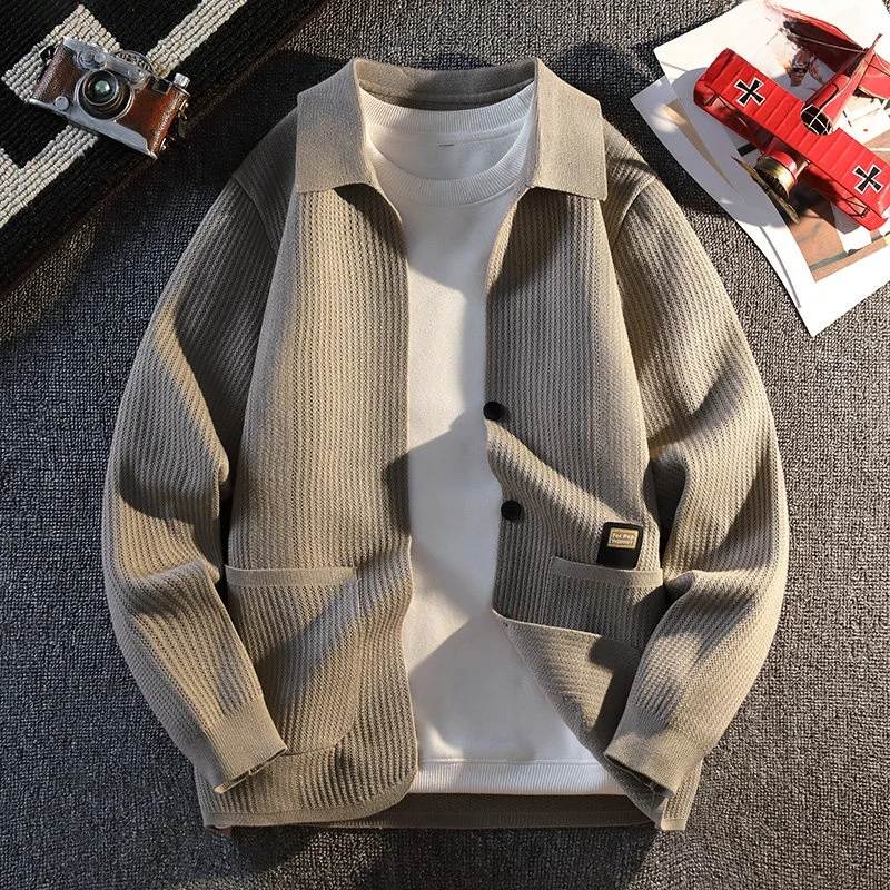 Men's Knitted Cardigan Sweater Thiened Warmth Collar Autumn Winter New Sle Youth High Sensation Pure Color Versatile Knit...
Men's Knitted Cardigan Sweater Thiened Warmth Collar Autumn Winter New Sle Youth High Sensation Pure Color Versatile Knit...