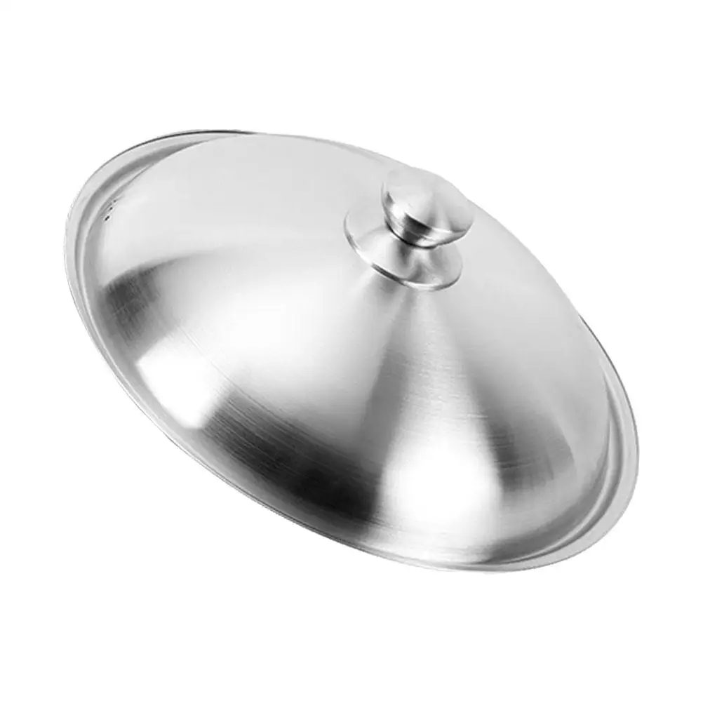 Thickened Pot Lid Stainless Steel Cover Universal Pressure Cooker Frying Spill Stopper Vent Hole Balances Prevent
Thickened Pot Lid Stainless Steel Cover Universal Pressure Cooker Frying Spill Stopper Vent Hole Balances Prevent