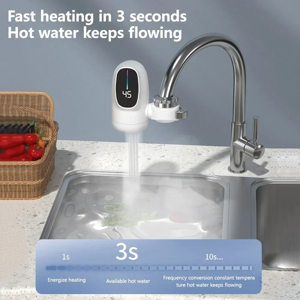 Instant Electric Hot Water Heater Kitchen Faucet Adapter Fast Heating Digital Display Heater Water Heater For Bathroom Faucet
Instant Electric Hot Water Heater Kitchen Faucet Adapter Fast Heating Digital Display Heater Water Heater For Bathroom Faucet