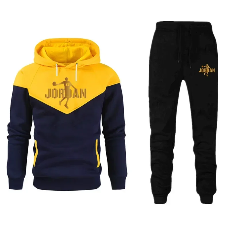 New autumn and winter warm men's sportswear set, fashionable jogging and fitness men's pullover hoodie and pants 2-piece set
New autumn and winter warm men's sportswear set, fashionable jogging and fitness men's pullover hoodie and pants 2-piece set