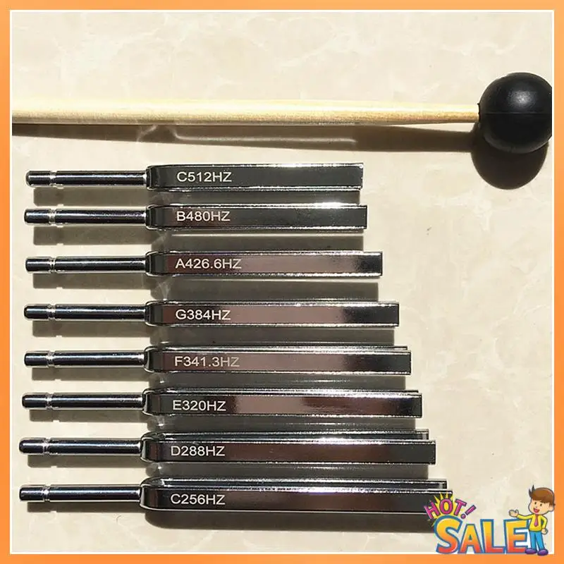 8 Piece Steel Tuning Fork Set 256-512HZ Mallet Vibration Therapy Tools Stainless Steel
8 Piece Steel Tuning Fork Set 256-512HZ Mallet Vibration Therapy Tools Stainless Steel