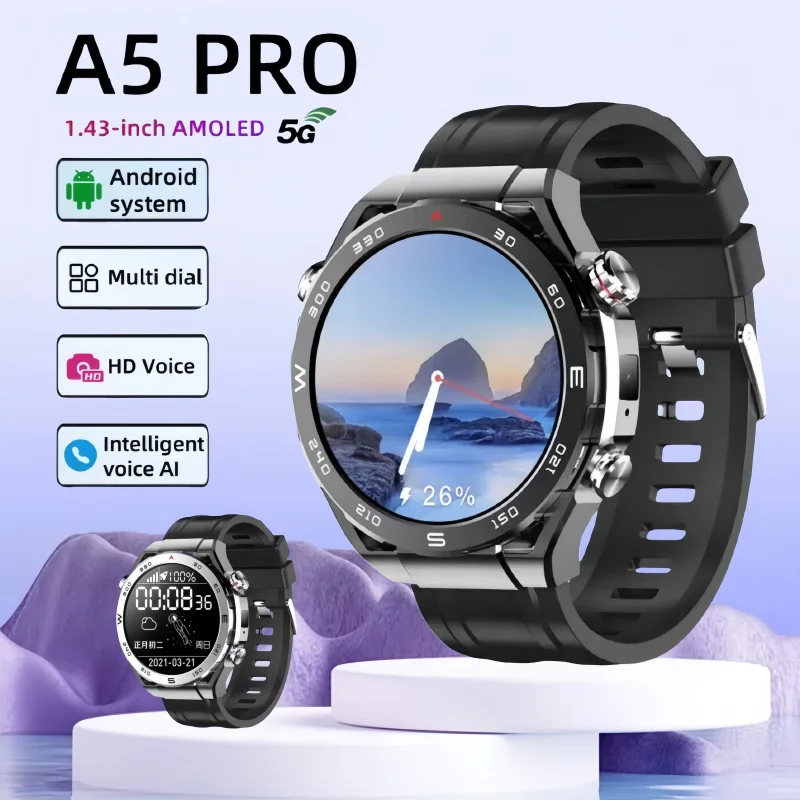 Умные часы A5 Pro с Wi-Fi, упражнениями, сна, отслеживанием сердечного ритма, 4G/5G Android, 2-мегапиксельная камера, память 256 ГБ, GPS
Умные часы A5 Pro с Wi-Fi, упражнениями, сна, отслеживанием сердечного ритма, 4G/5G Android, 2-мегапиксельная камера, память 256 ГБ, GPS