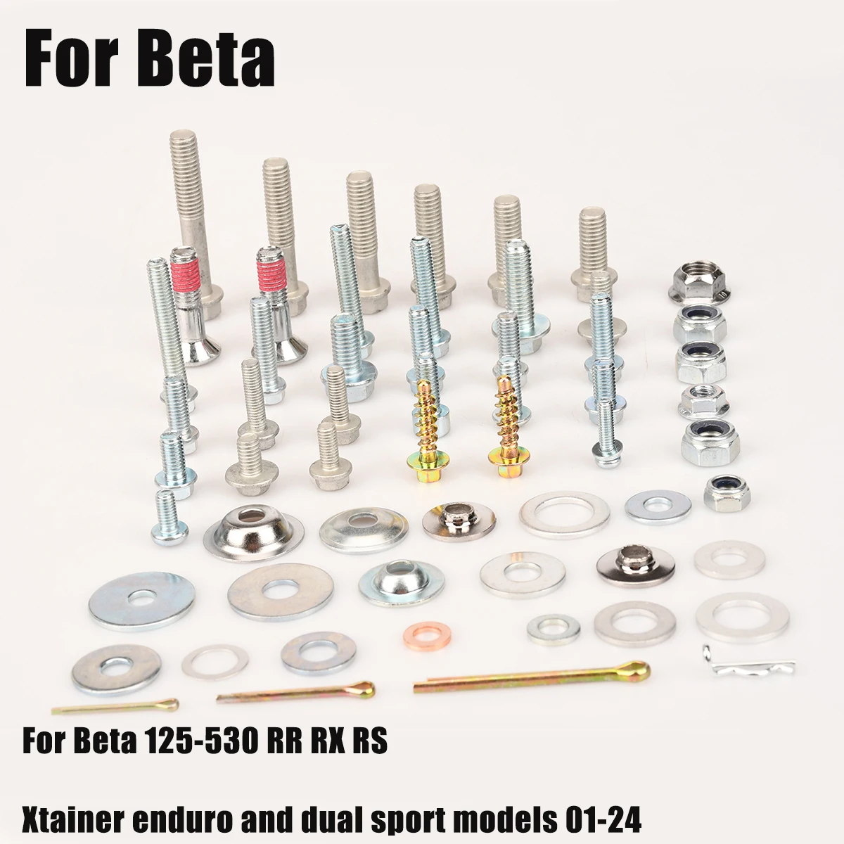 For BETA RR RS Enduro and dual Sport Models 2-stroke 250 300 4-stroke 250 350-525 Motorcycles Fairing Fender Screw Bolt Kit Set
For BETA RR RS Enduro and dual Sport Models 2-stroke 250 300 4-stroke 250 350-525 Motorcycles Fairing Fender Screw Bolt Kit Set