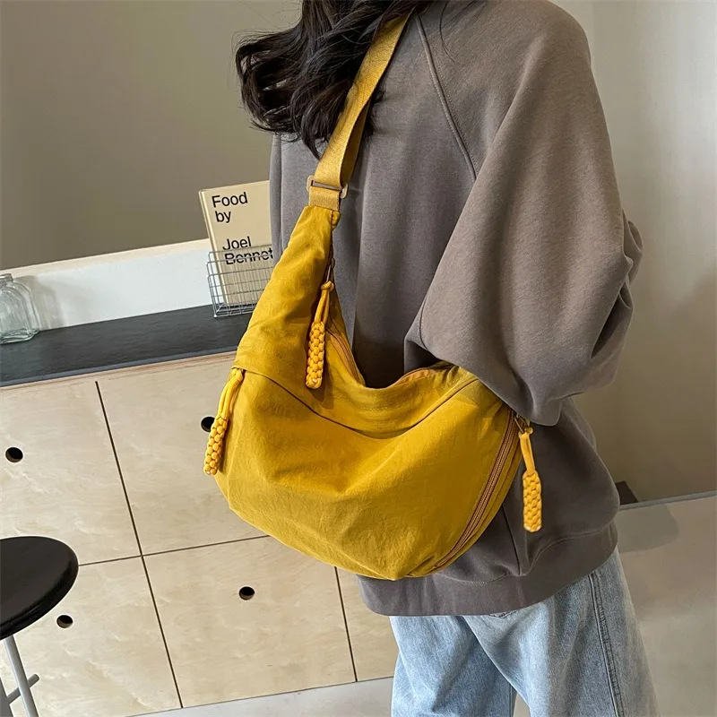 Multi Color Nylon Crescent Hobo Crossbody Bag Adjustable Strap Light Daily Travel Shopping Shoulder Handbag Purse for Women
Multi Color Nylon Crescent Hobo Crossbody Bag Adjustable Strap Light Daily Travel Shopping Shoulder Handbag Purse for Women