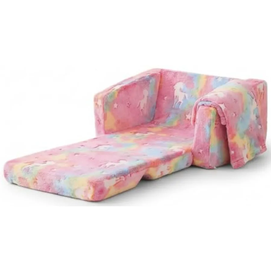 Toddler Couch Fold Out, Foldable Toddler Chair with Blanket, Flip Out Couch, Glow in The Dark Convertible Sofa Gift for Girls a
Toddler Couch Fold Out, Foldable Toddler Chair with Blanket, Flip Out Couch, Glow in The Dark Convertible Sofa Gift for Girls a
