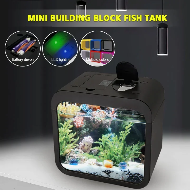 Creative aquarium LED decoration small aquarium fish tank betta transparent fish tank LED light goldfish small fish tank Peseras
Creative aquarium LED decoration small aquarium fish tank betta transparent fish tank LED light goldfish small fish tank Peseras