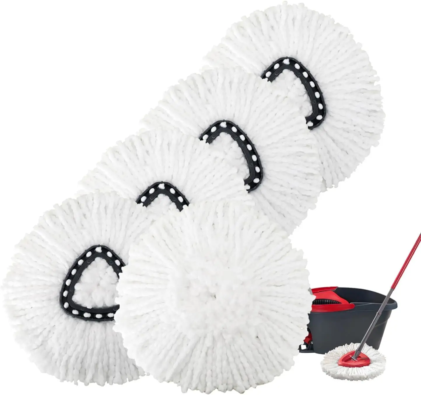 5 Pack Microfiber Mop Replacement Heads, Safe for All Hard Floors - Spin Mop Refills
5 Pack Microfiber Mop Replacement Heads, Safe for All Hard Floors - Spin Mop Refills