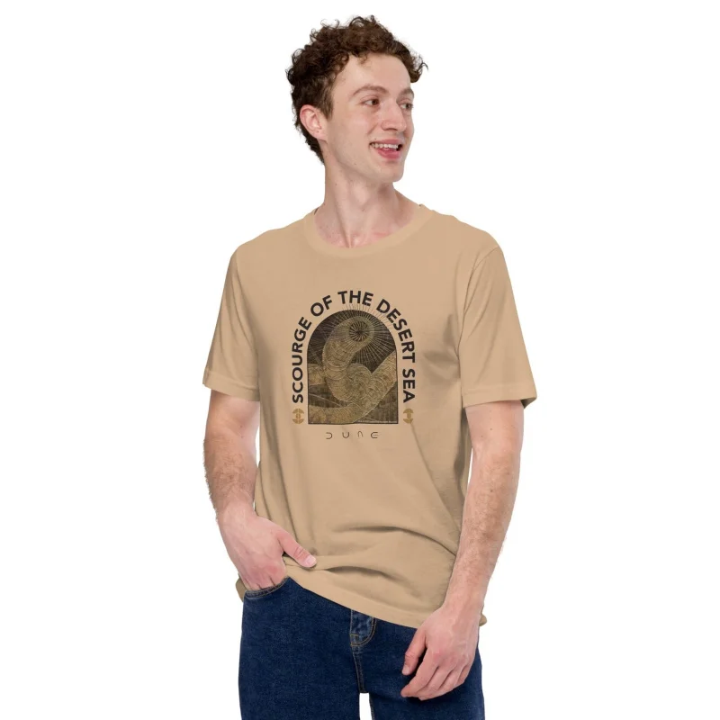 Scourge of the Desert Sea DUNE Sic fi fan Gift t shirt 100% cotton printed tee Short-sleeve Graphic clothes All size Tops S-6XL
Scourge of the Desert Sea DUNE Sic fi fan Gift t shirt 100% cotton printed tee Short-sleeve Graphic clothes All size Tops S-6XL
