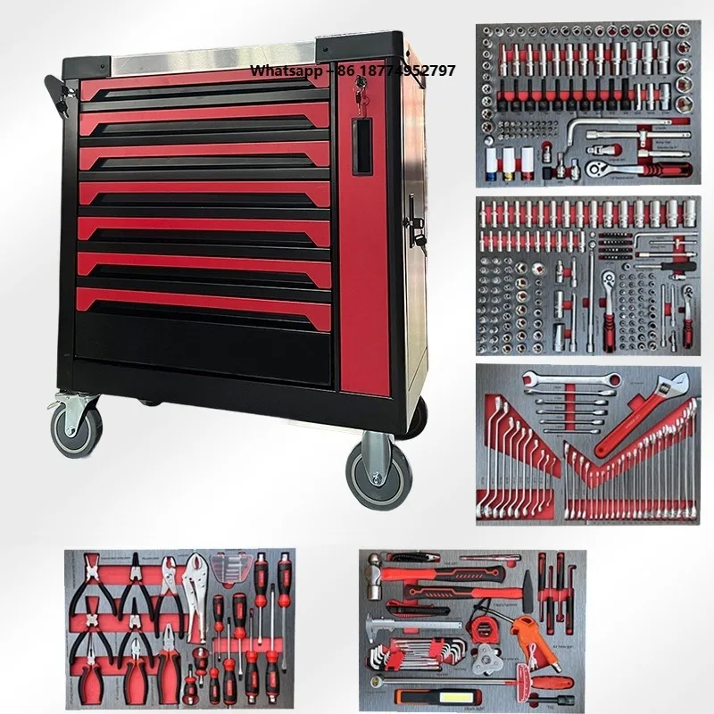 369-piece Mechanical Repair Combination Set Drawer-type Heavy-duty Tool Cart Workshop Maintenance Auto Repair Tool Cabinet
369-piece Mechanical Repair Combination Set Drawer-type Heavy-duty Tool Cart Workshop Maintenance Auto Repair Tool Cabinet