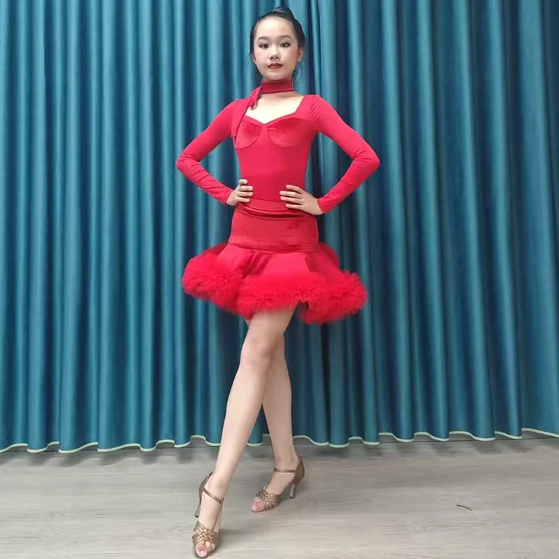 2025 детская красная пышная юбка с длинными рукавами, тренировочный костюм для латинских танцев для девочек, самба, чача, танго, детская одежда для латинских сцены XH3263
2025 детская красная пышная юбка с длинными рукавами, тренировочный костюм для латинских танцев для девочек, самба, чача, танго, детская одежда для латинских сцены XH3263