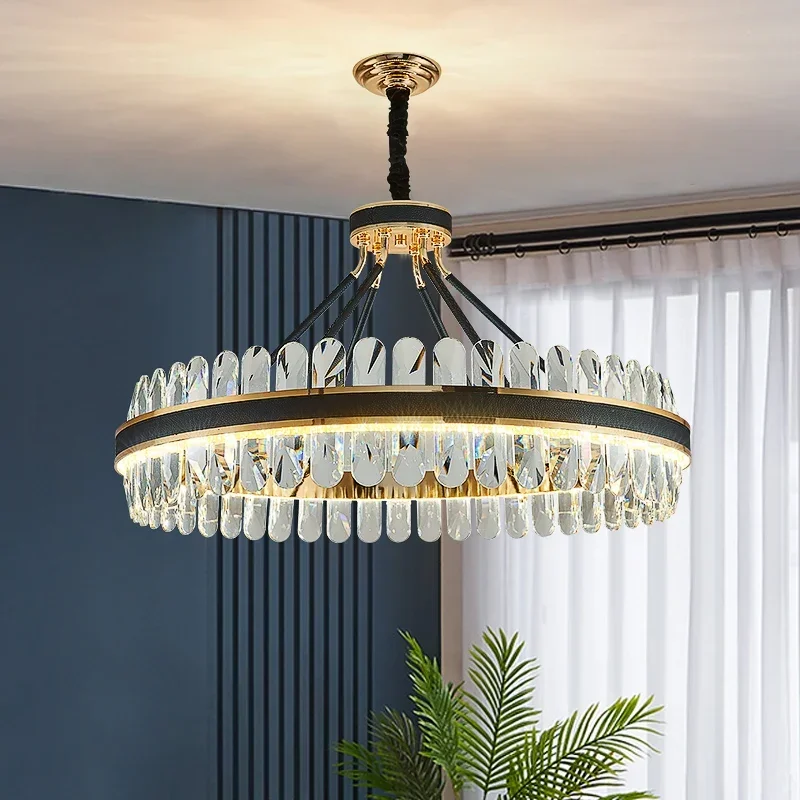 Luxury Crystal Round Chandelier Oval Hanging Lamp For Dining Room Living Room Nordic Home Interior Lighting
Luxury Crystal Round Chandelier Oval Hanging Lamp For Dining Room Living Room Nordic Home Interior Lighting