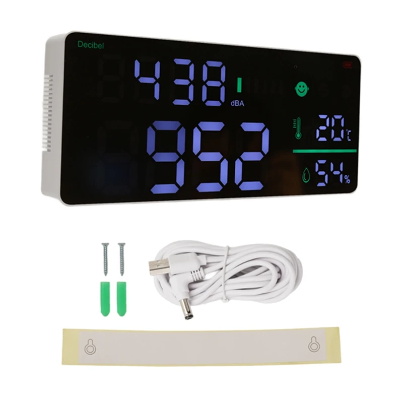 ABGR-Rechargeable Digital Sound Level Meter Noise Decibel Measuring Meter Range From 1-95Dba Wall-Mounted Large Screen Clock
ABGR-Rechargeable Digital Sound Level Meter Noise Decibel Measuring Meter Range From 1-95Dba Wall-Mounted Large Screen Clock
