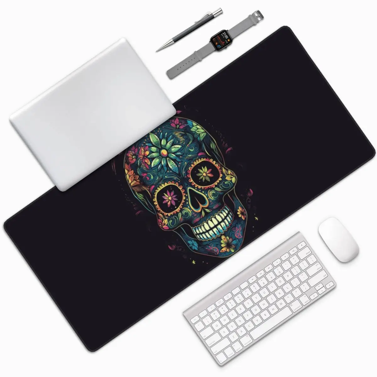 Neon Skull Floral Pattern Large Mouse Pad Computer Keyboard Mouse Mat Gaming PC Laptop Desk Mat Office Accessories Table Mats
Neon Skull Floral Pattern Large Mouse Pad Computer Keyboard Mouse Mat Gaming PC Laptop Desk Mat Office Accessories Table Mats