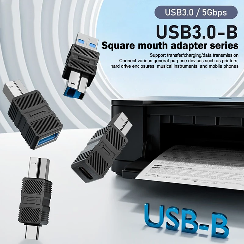 USB3.0 Printer Adapter Type-C To USB-B Male Printer Scanner Adapter Converter For Printer Electric Piano Laptop Mobile Data Sync
USB3.0 Printer Adapter Type-C To USB-B Male Printer Scanner Adapter Converter For Printer Electric Piano Laptop Mobile Data Sync