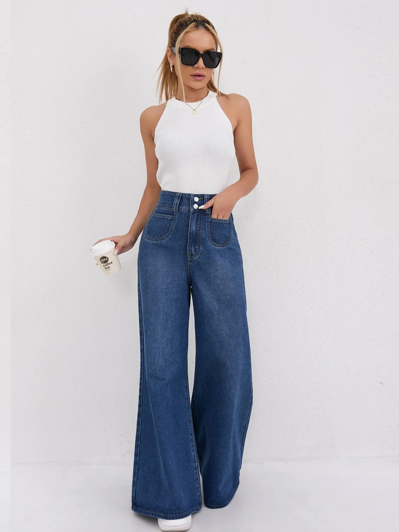 Y2K Baggy Jeans Women Wide Leg High Waist Denim Pants Cotton Distressed Denim Jeans Button Front Straight Cut Jeans Pants
Y2K Baggy Jeans Women Wide Leg High Waist Denim Pants Cotton Distressed Denim Jeans Button Front Straight Cut Jeans Pants