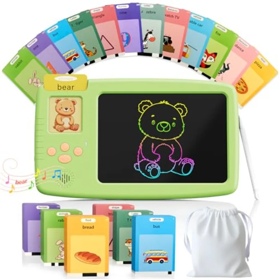 Talking Flash Cards for Toddlers: 2-in-1 LCD Writing Tablet with 510 Sight Words Montessori Language Learning Autism and Speech
Talking Flash Cards for Toddlers: 2-in-1 LCD Writing Tablet with 510 Sight Words Montessori Language Learning Autism and Speech