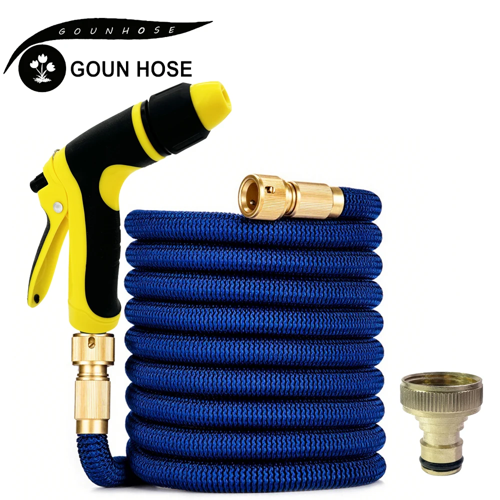 GOUN HOSE Garden Watering Hose Flexible And Stretchable Rubber Water Pipe With Adjustable Water Gun Used For Lawn Irrigation
GOUN HOSE Garden Watering Hose Flexible And Stretchable Rubber Water Pipe With Adjustable Water Gun Used For Lawn Irrigation