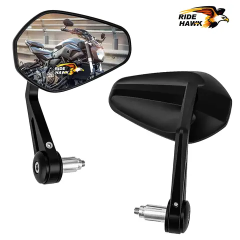 Espelho retrovisor para motocicleta, 7/8 polegadas, e24, para yamaha mt03 mt07 street triplo 765 royal enfield honda cbr650r cb500xm