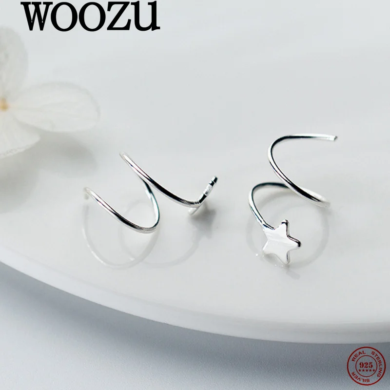 WOOZU стерлингового серебра 925 пробы, очаровательные серьги-гвоздики со сладким поворотом, регулируемые серьги-гвоздики со звездами для пирсинга для женщин, вечерние нежные модные ювелирные изделия, подарок
WOOZU стерлингового серебра 925 пробы, очаровательные серьги-гвоздики со сладким поворотом, регулируемые серьги-гвоздики со звездами для пирсинга для женщин, вечерние нежные модные ювелирные изделия, подарок