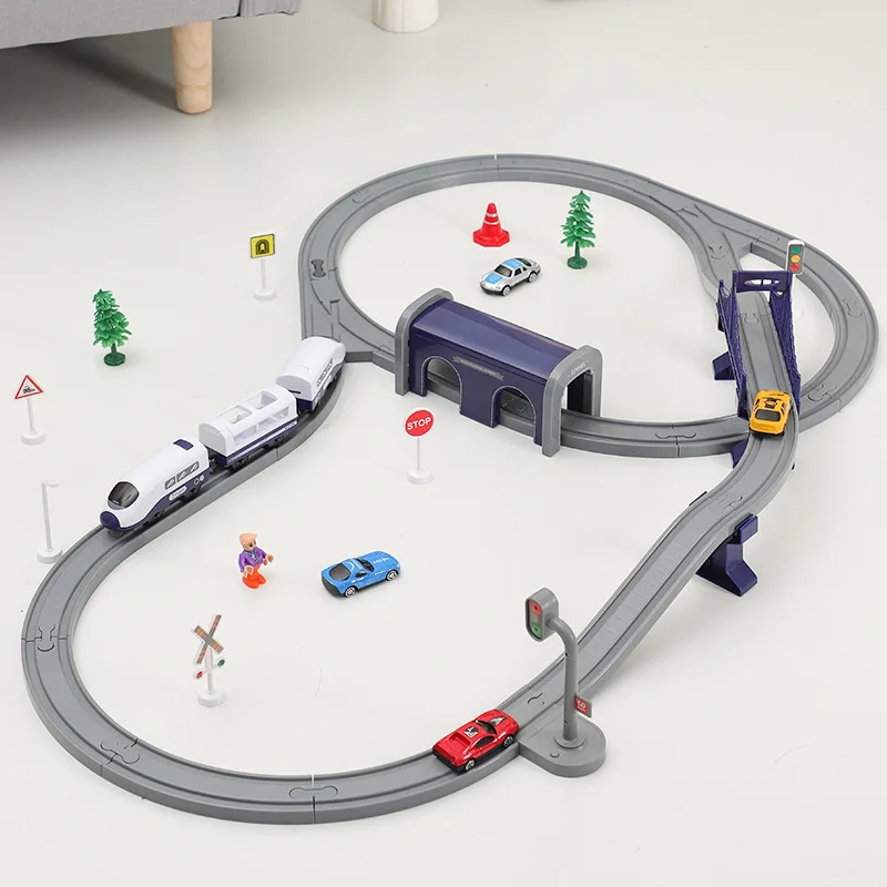 Children plastic track electric small train high speed rail, Car Toys For Children Railway Toy Road Accessories Kids Gift PD55
Children plastic track electric small train high speed rail, Car Toys For Children Railway Toy Road Accessories Kids Gift PD55