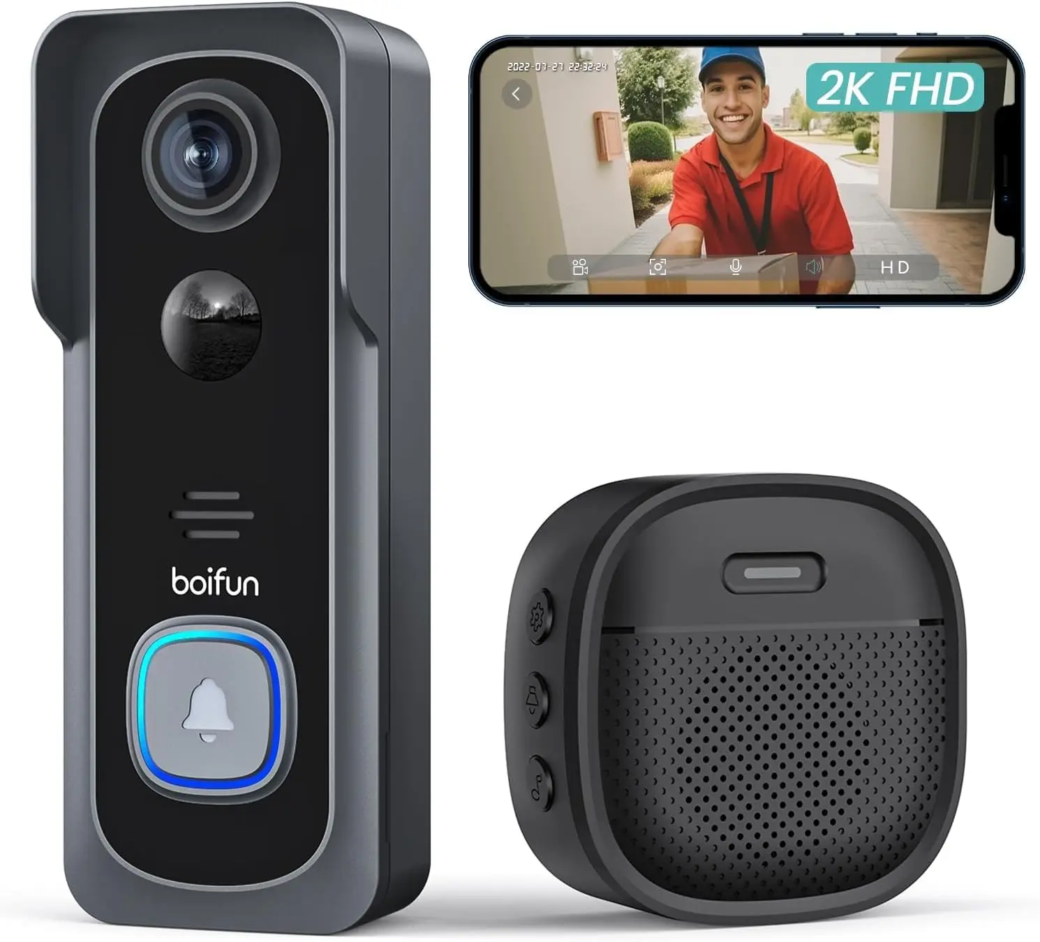 Wireless Video Doorbell with 2K HD, 166° View, Night Vision, Motion Alerts & Two-Way Audio – No Subscription Needed
Wireless Video Doorbell with 2K HD, 166° View, Night Vision, Motion Alerts & Two-Way Audio – No Subscription Needed