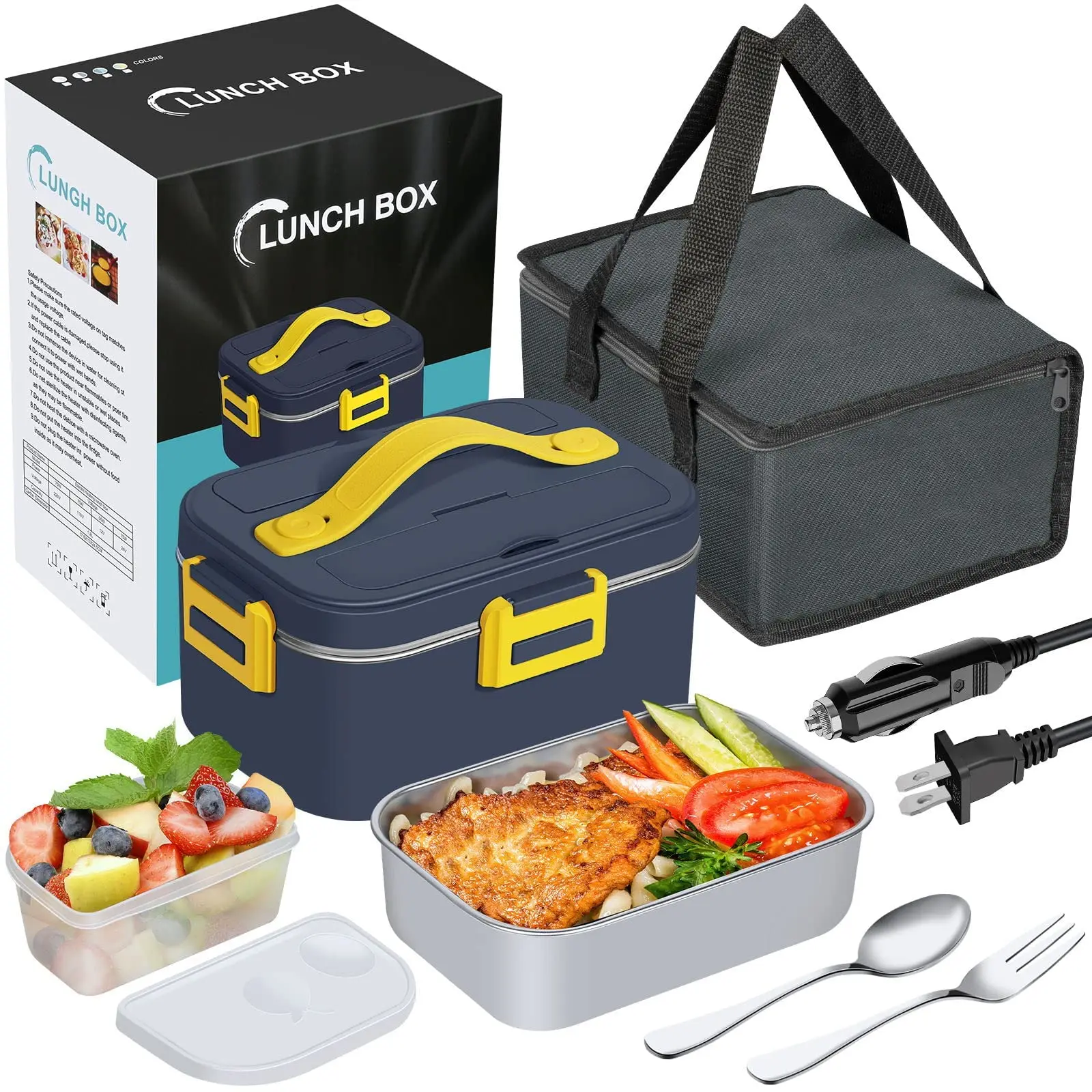 Electric Lunch Box Food Warmer - Portable Food Heater for Car & Home - Leak Proof, Lunch Heating Stainless Steel Container 1.8L
Electric Lunch Box Food Warmer - Portable Food Heater for Car & Home - Leak Proof, Lunch Heating Stainless Steel Container 1.8L