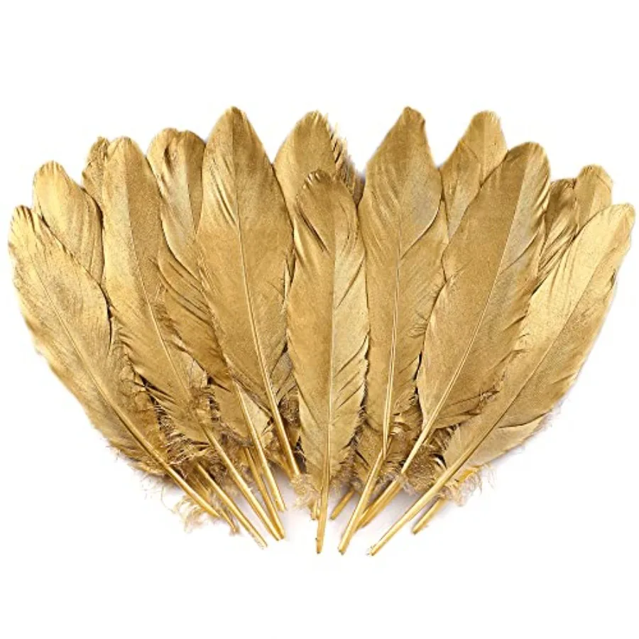 Gold Goose Feathers for Crafts - 6-8 inch 60 pcs Natural Feathers for Wedding Party Decorations, DIY Crafts and Clothing Access
Gold Goose Feathers for Crafts - 6-8 inch 60 pcs Natural Feathers for Wedding Party Decorations, DIY Crafts and Clothing Access