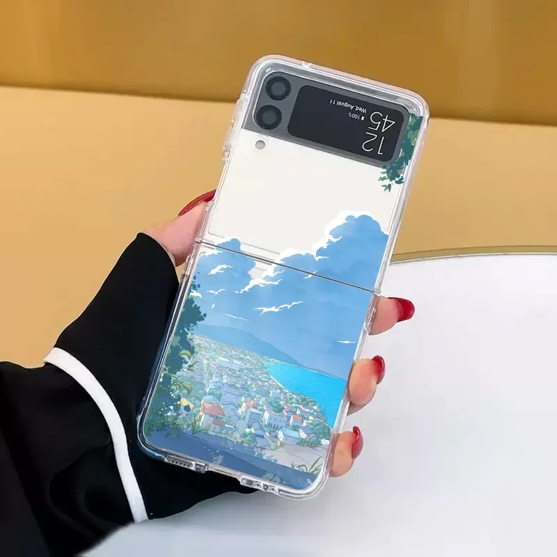 Anime Scenery Transaprent Case For Samsung Galaxy Z Flip 5 ZFlip 6 5G Clear Landscape Cover for Samsung ZFlip 4 Z Flip 3 Fundas
Anime Scenery Transaprent Case For Samsung Galaxy Z Flip 5 ZFlip 6 5G Clear Landscape Cover for Samsung ZFlip 4 Z Flip 3 Fundas