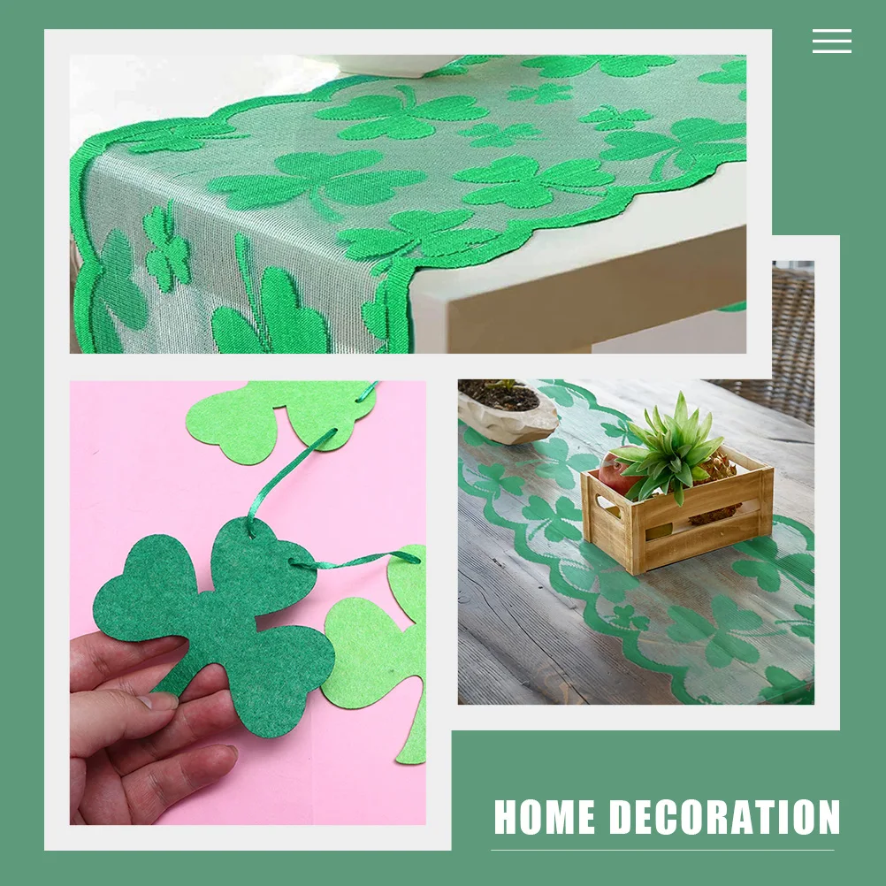 1 Set Shamrock Table Runner St. Patrick'S Day Party Banner Festival Home Decoration Hanging Bunting Tablecloth St Patrick'S Day
1 Set Shamrock Table Runner St. Patrick'S Day Party Banner Festival Home Decoration Hanging Bunting Tablecloth St Patrick'S Day
