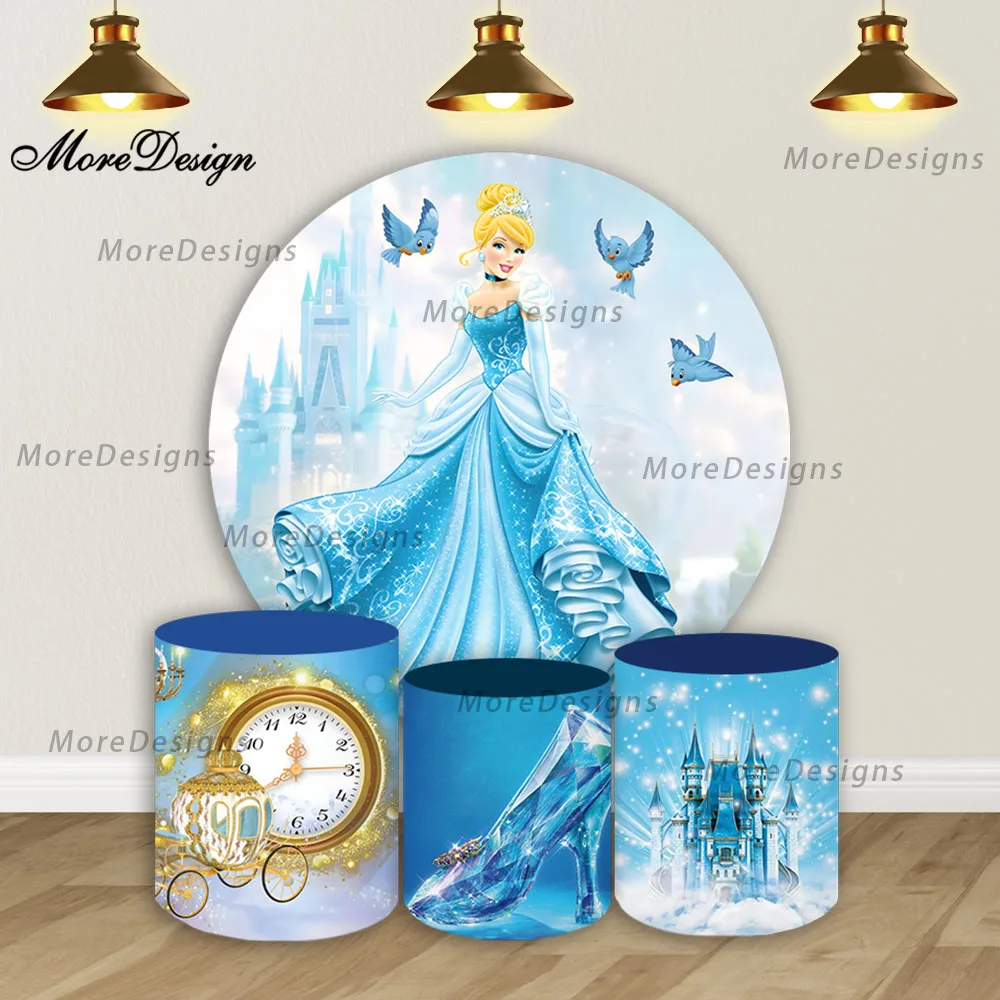 Cinderella Princess Round Photo Backdrop Covers For Kids Birthday Baby Shower Cylinder Covers Vinyl Polyester Photo Background
Cinderella Princess Round Photo Backdrop Covers For Kids Birthday Baby Shower Cylinder Covers Vinyl Polyester Photo Background