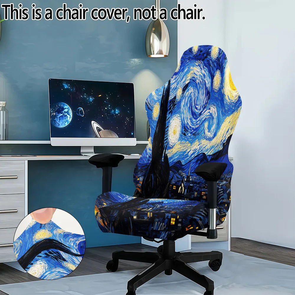 Starry Night Gaming Chair Cover Set Reactive Glowing Chair Cover UV-Activated Paints for Office Gaming Bed Chairs Artistic Decor
Starry Night Gaming Chair Cover Set Reactive Glowing Chair Cover UV-Activated Paints for Office Gaming Bed Chairs Artistic Decor