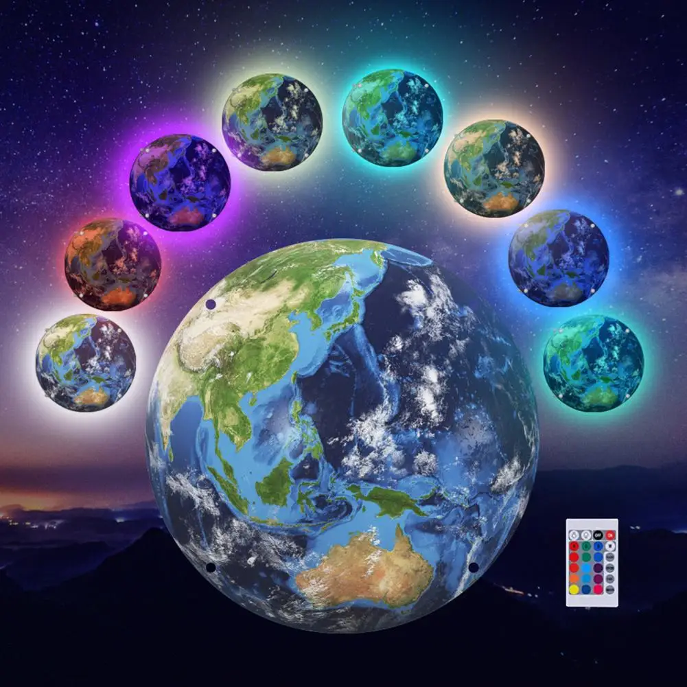 Earth Wall Lamp Remote Control Color Changing Dimmable Frameless Modern Living Room Bedside Nursery LED Decoration Light Birthda
Earth Wall Lamp Remote Control Color Changing Dimmable Frameless Modern Living Room Bedside Nursery LED Decoration Light Birthda