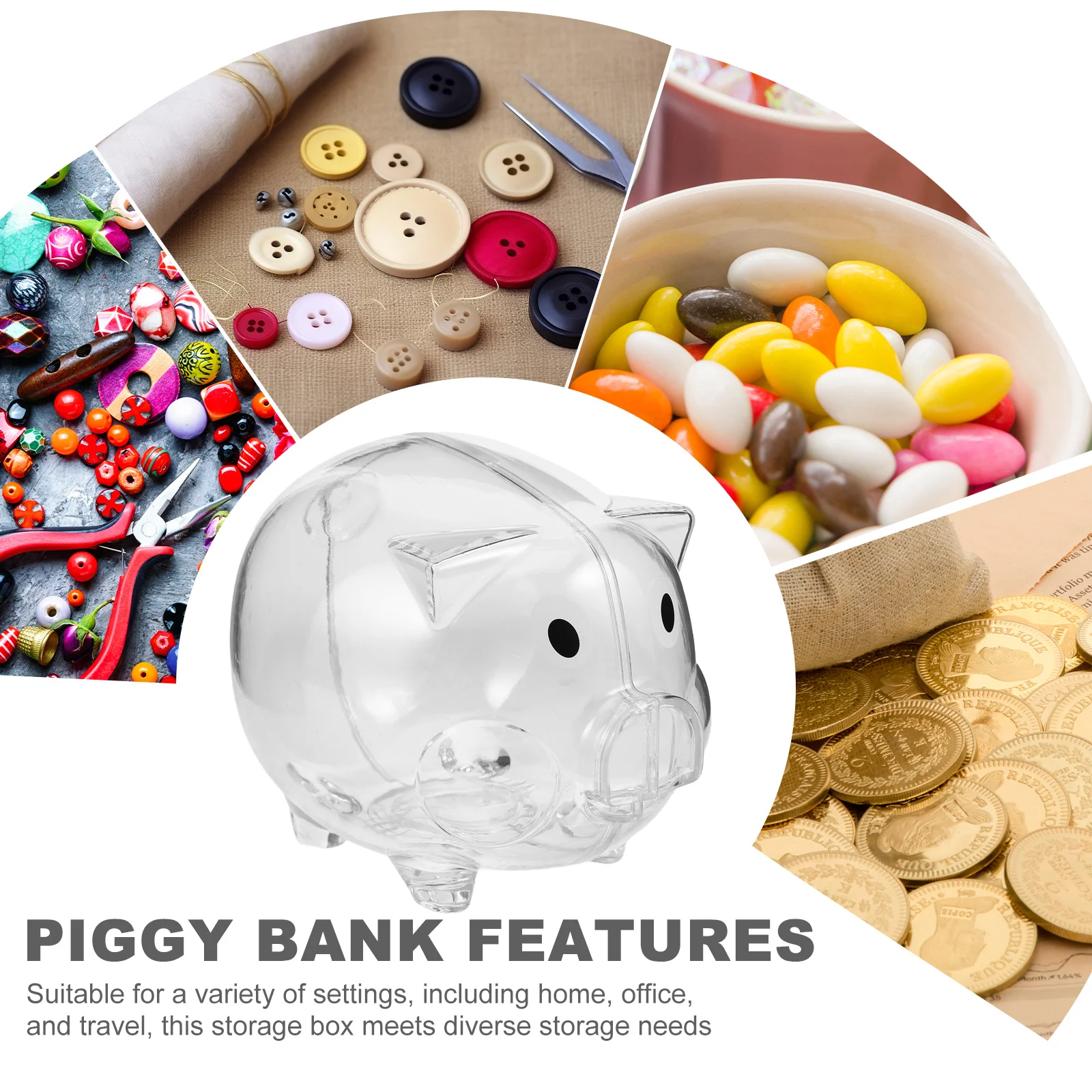 2Pcs Piggy Bank for Children Transparent Money Saving Box with Adorable Pig Design Clear Cash Jar for Teaching Saving Habits At
2Pcs Piggy Bank for Children Transparent Money Saving Box with Adorable Pig Design Clear Cash Jar for Teaching Saving Habits At