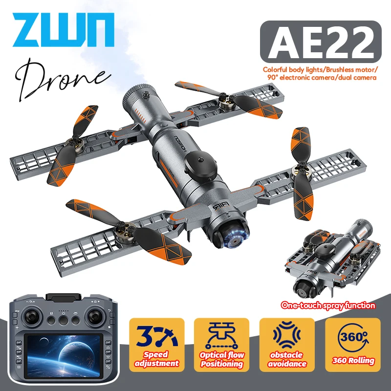 AE22 Drone With HD Dual Camera 5G WIFI Spray Screen Remote Obstacle Avoidance FPV Brushless Optical Flow RC Quadcopter
AE22 Drone With HD Dual Camera 5G WIFI Spray Screen Remote Obstacle Avoidance FPV Brushless Optical Flow RC Quadcopter