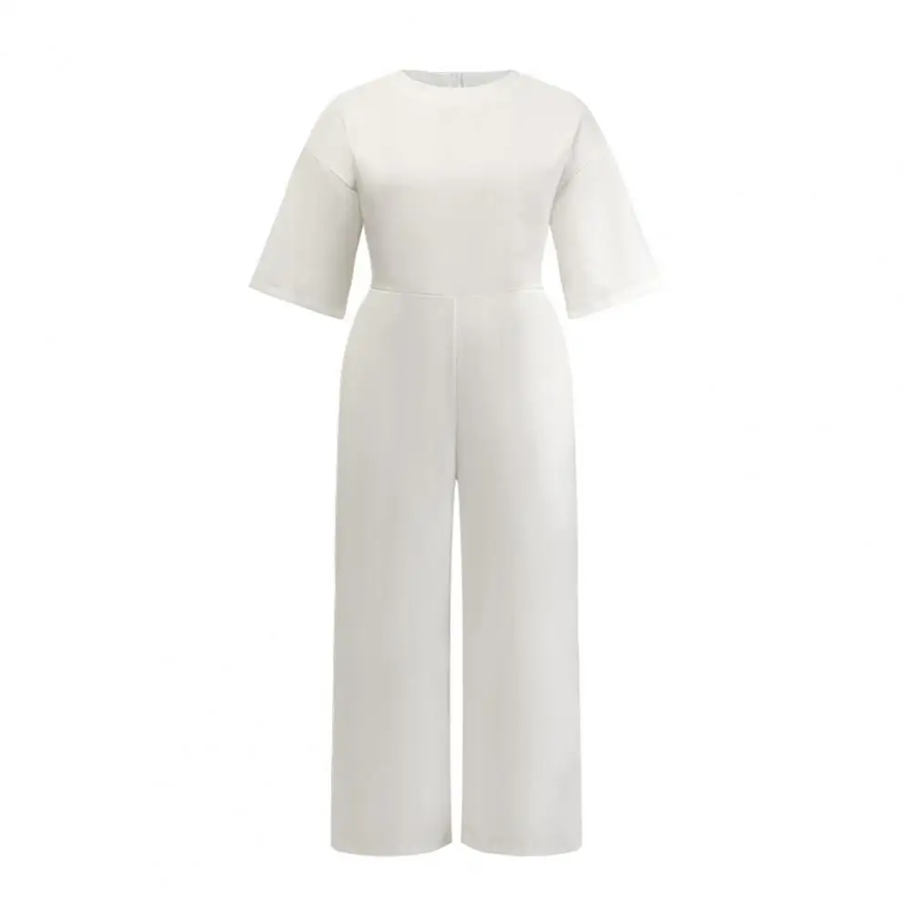Women’s Autumn Loose Jumpsuit Elegant Straight Long Pants Round Neck 3/4 Sleeves Casual Female Office Lady Jumpsuit
Women’s Autumn Loose Jumpsuit Elegant Straight Long Pants Round Neck 3/4 Sleeves Casual Female Office Lady Jumpsuit