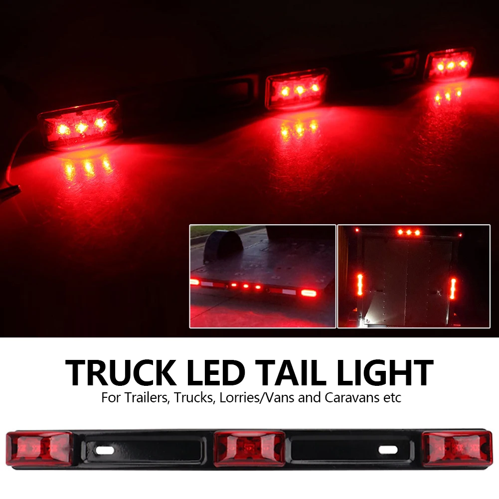 9 LED Automobile Brake Lamp Truck Trailer Rear Brack Lights Side Marker Lamp Bar Truck Rear Tail Light Bar Red Bracket Light
9 LED Automobile Brake Lamp Truck Trailer Rear Brack Lights Side Marker Lamp Bar Truck Rear Tail Light Bar Red Bracket Light