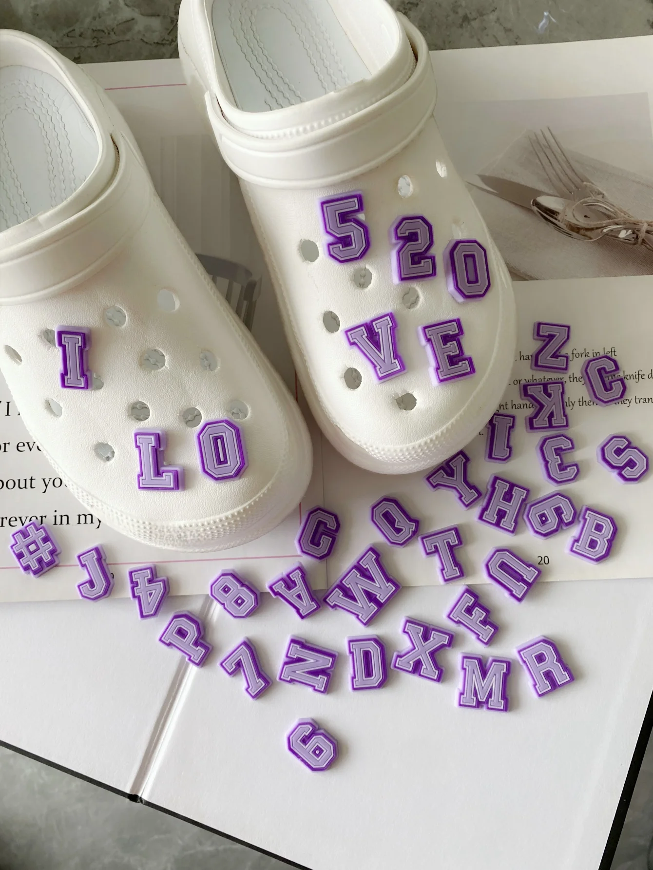 37 Pcs Alphabet and Number Soft Rubber Shoe Flower Decoration Buckles for Garden Shoes with Holes, Bags and DIY Projects - Detac
37 Pcs Alphabet and Number Soft Rubber Shoe Flower Decoration Buckles for Garden Shoes with Holes, Bags and DIY Projects - Detac