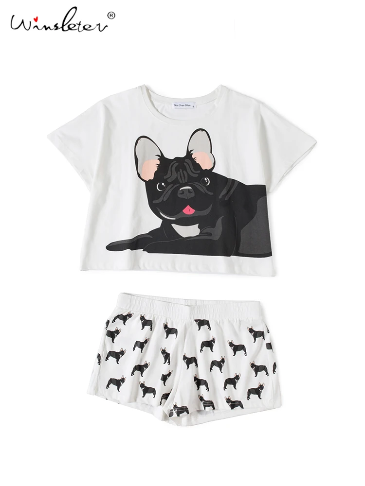 Cute Pajama Sets French Bulldog Print Loose Top + Shorts 2 Pieces Set Dog Pajamas Elastic Waist Lounge Nightwear 12
Cute Pajama Sets French Bulldog Print Loose Top + Shorts 2 Pieces Set Dog Pajamas Elastic Waist Lounge Nightwear 12