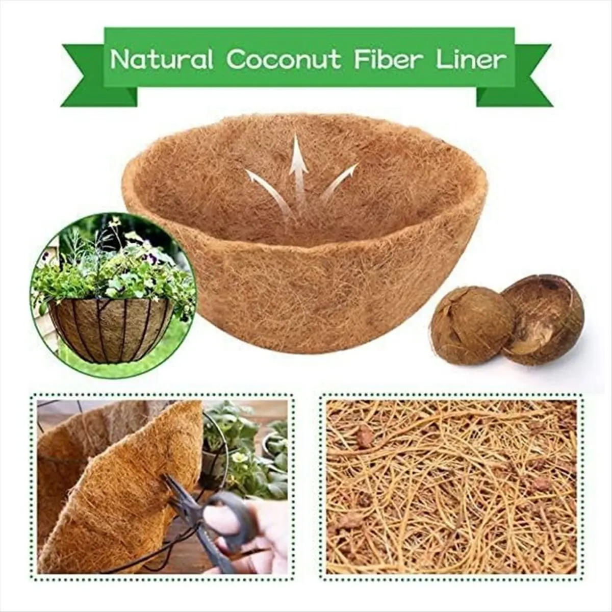 A013 16Inch Hanging Basket Liner,Round Planter Liner for Hanging Basket,Coconut Fiber Liners for Hanging Baskets Plant Flower
A013 16Inch Hanging Basket Liner,Round Planter Liner for Hanging Basket,Coconut Fiber Liners for Hanging Baskets Plant Flower