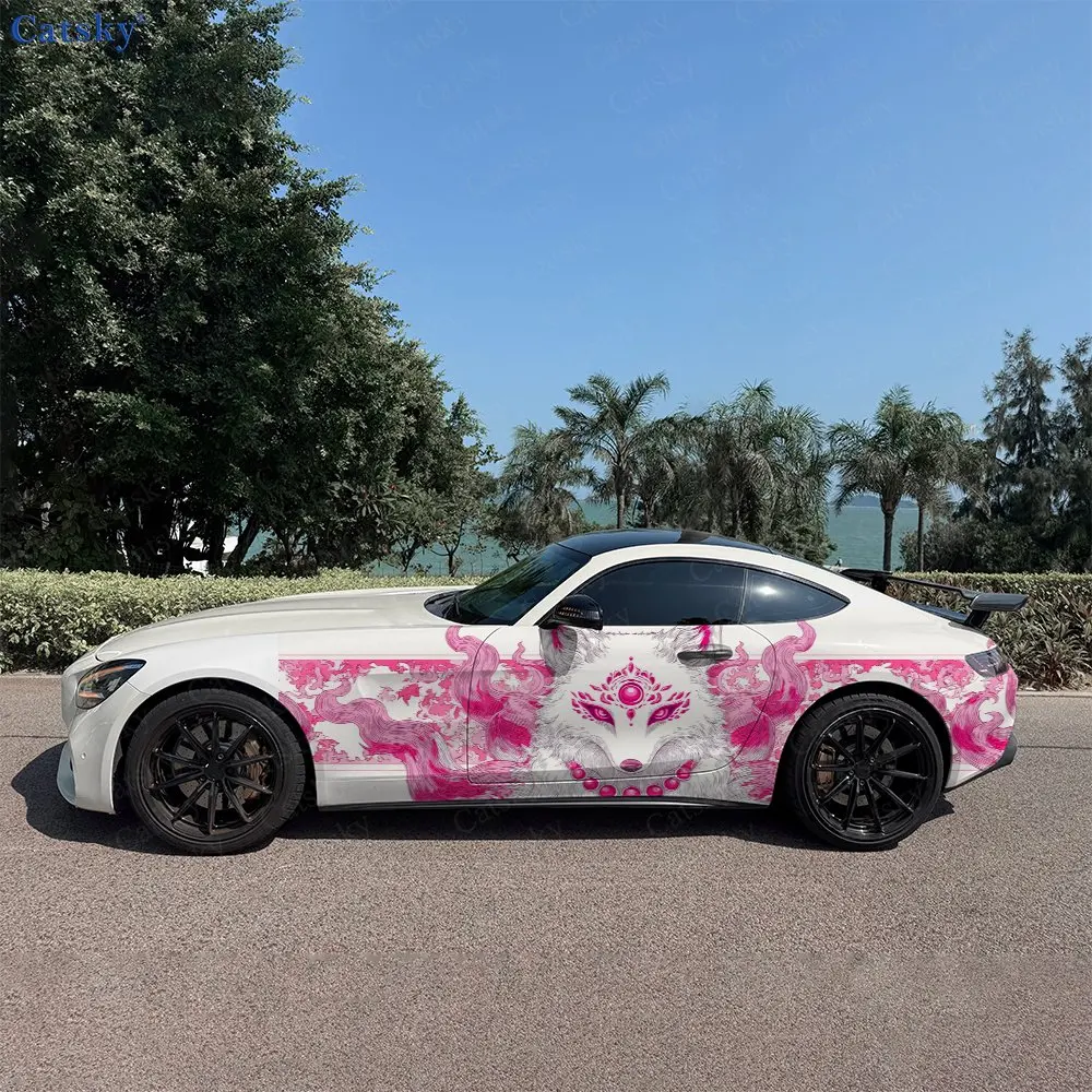 2pcs Pink Tone Spirit Fox Car Side Wraps, Self-Adhesive PVC Waterproof & Scratch-Resistant Stickers, Car Accessory Gift
2pcs Pink Tone Spirit Fox Car Side Wraps, Self-Adhesive PVC Waterproof & Scratch-Resistant Stickers, Car Accessory Gift