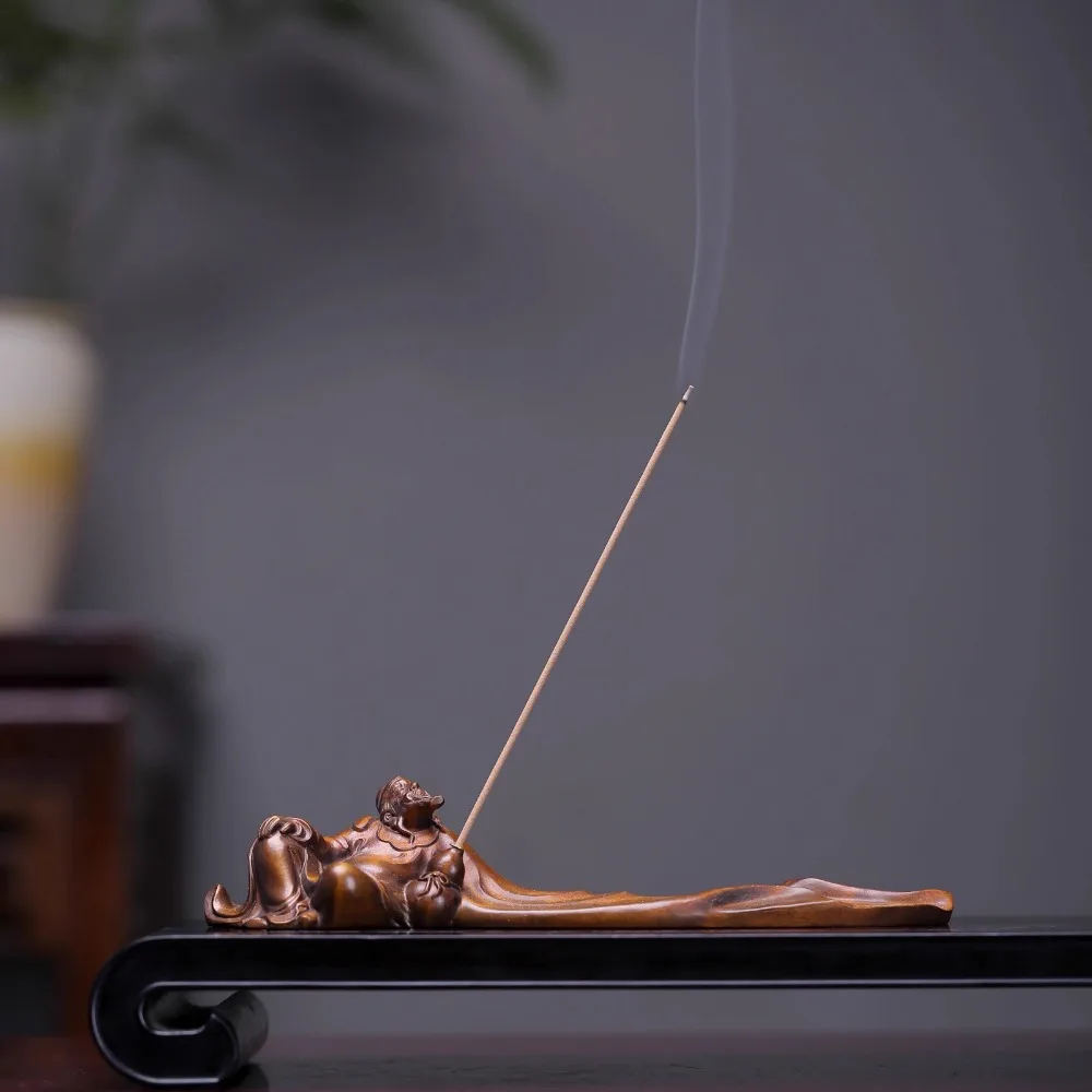 Antique Style Boxwood Hand Carved Wooden Sage Incense Stick Holder Burner - Zen Tea Room Study Desk Decor Ornament Gift Figurine
Antique Style Boxwood Hand Carved Wooden Sage Incense Stick Holder Burner - Zen Tea Room Study Desk Decor Ornament Gift Figurine