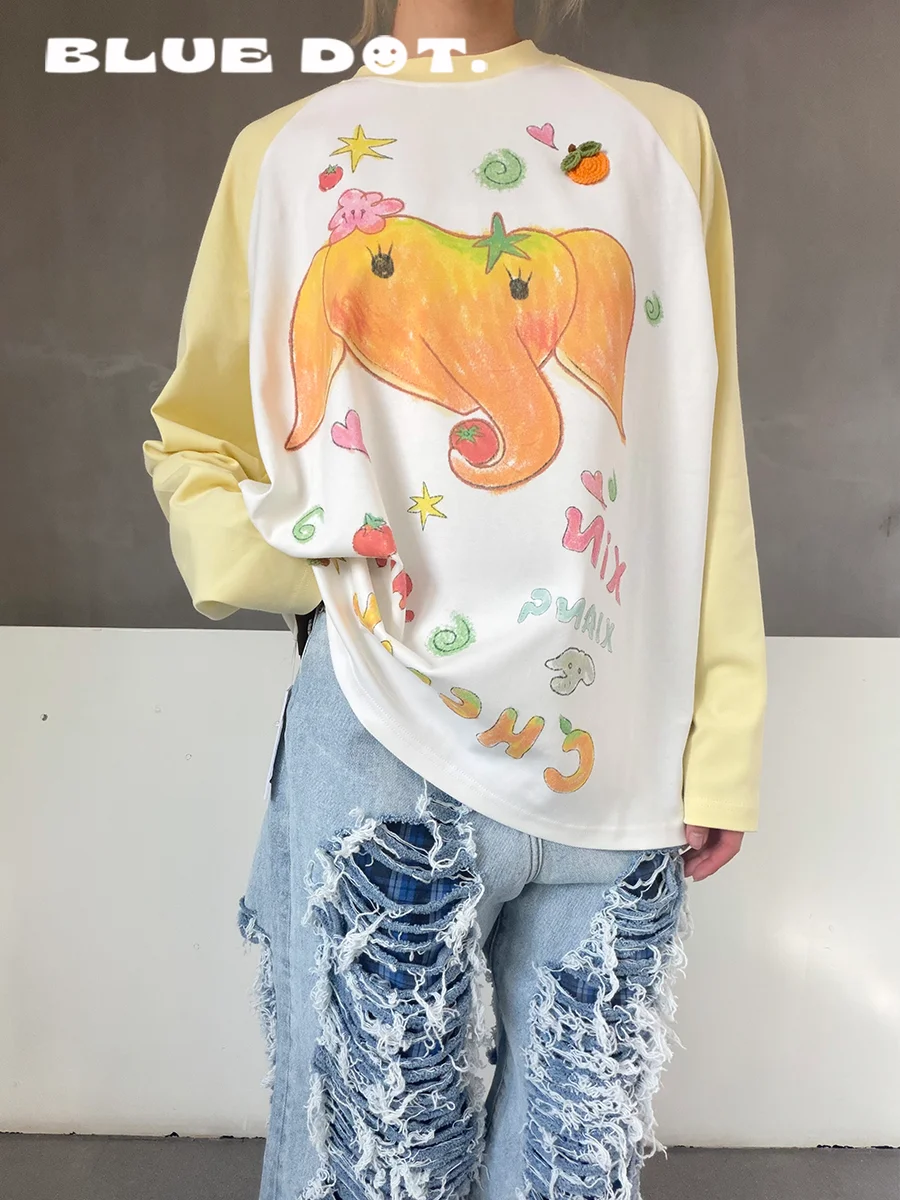 Женская повседневная футболка Bluedot Cheeri Upi New Heart Imagery свободного кроя с длинным рукавом, коллекция Winter
Женская повседневная футболка Bluedot Cheeri Upi New Heart Imagery свободного кроя с длинным рукавом, коллекция Winter