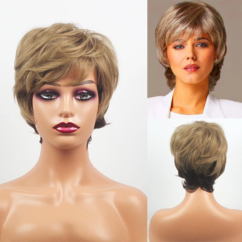 European American style women's , golden gradient, fluffy unique short curly hair wig for middle-aged and elderly mot
European American style women's , golden gradient, fluffy unique short curly hair wig for middle-aged and elderly mot